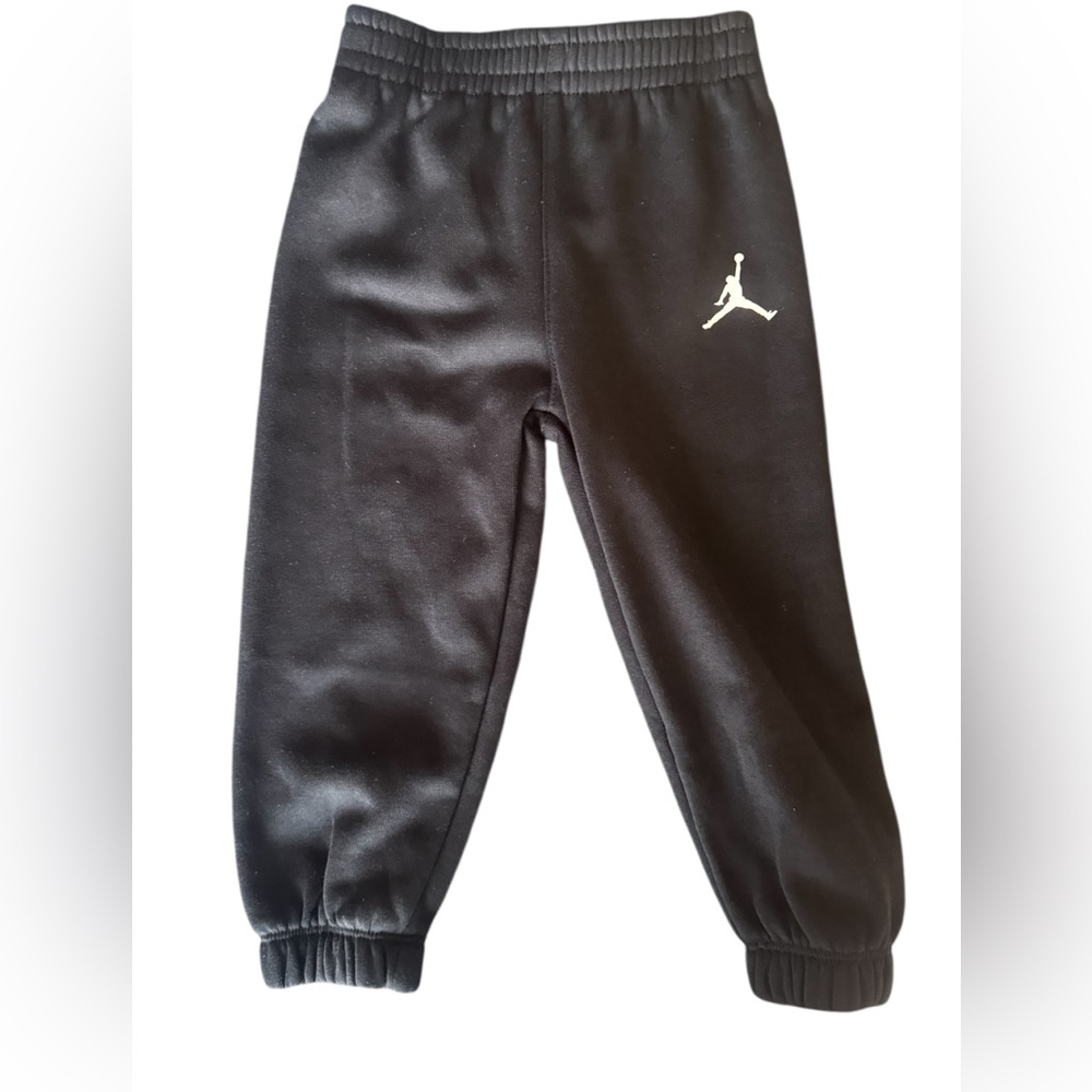 Jordan Kids Black Sweatpants with White Logo